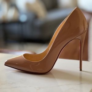 NEW Christian Louboutin Pigalle Follies Pointed Toe Pumps 100 mm Heels